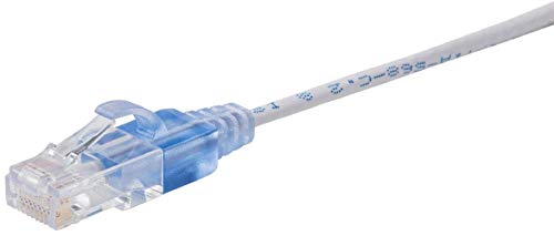Monoprice Cat6A Ethernet Patch Cable - 1 Feet - White | Network Internet Cord - Rj45, 550Mhz, Utp, Pure Bare Copper Wire, 10G, 30Awg, 10-Pack - Slimrun Series #TOP1