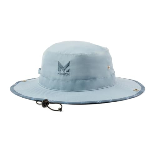 Image of MISSION Cooling UPF Bucket Hat - Unisex Sun Hat for Hiking, Golfing & Fishing - Sweat & Water Activated Technology, Sonic Halo Bering Sea