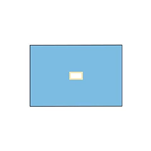 Mediberg Campo quirúrgico con orificio 9x18 cm en tela no tejida de doble acoplamiento, absorbente, impermeable, estéril, desechable, 2 capas, azul claro, tamaño 100x150 cm, sin látex, 25 pz empacadas Cover