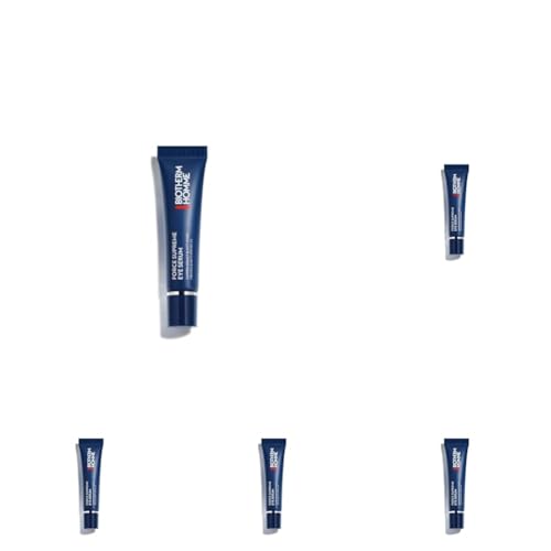 Biotherm Homme, Force Supreme Sérum Yeux, Sérum Yeux Anti-Âge pour Homme, Raffermit & Revitalise, Pour Tous Types de Peau Même Sensibles, 15 ml (Lot de 5)