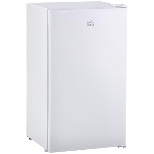 HOMCOM Mini Nevera Silenciosa 91 L Clase E, Frigorífico Pequeño, Nevera Pequeña Bajo Encimera con...