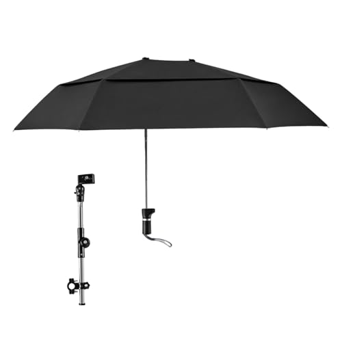 Silla paraguas con abrazadera, paraguas de silla ajustable con abrazadera | Sumador de golf de protección UV ajustable con abrazadera - Accesorios al aire libre compactos portátiles Sun Canopy para bl
