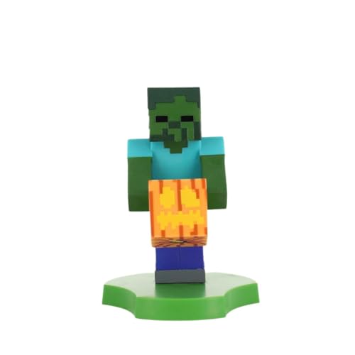 Cableguys Minis Minecraft Zombie Support Telephone et Socle pour écouteurs - Gamer Accessoire pour Setup Gaming et Chambre, Support Smartphone et Petits appareils, Deco Bureau Gaming et Figurines