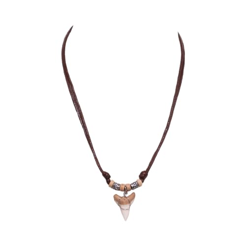 BlueRica Shark Tooth on Adjustable Cord Necklace (3L)3