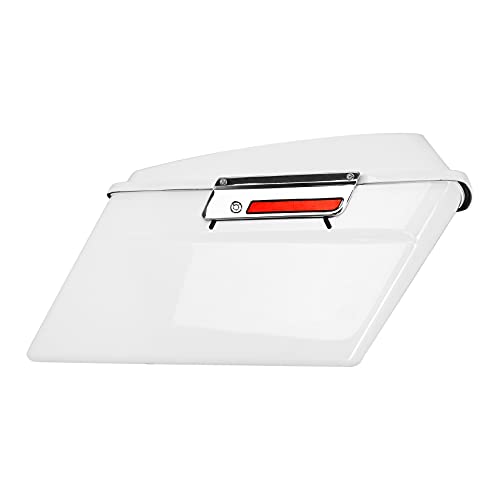 Alforjas rígidas con soportes de conversión cromados para Harley Davidson Softail 1984-2017 modelos FLST FLSTC FLSTF FLSTN FLSTS color rojo miniatura 4