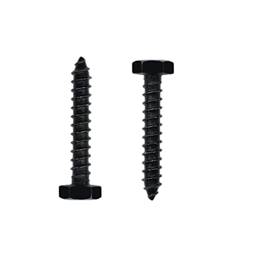 image for Qlvily 25PCS Stainless Steel Black Lag Bolts 1/4