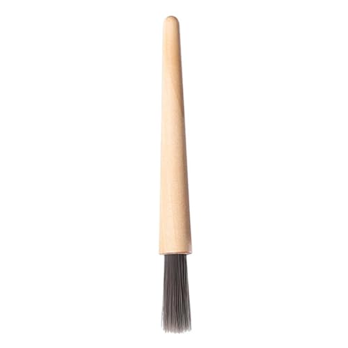 Bothyi Coffee Machine Cleaning Brush Wood Handle Maker Cleaner Tool Dusting Espresso Brush for Grain, Yellow
