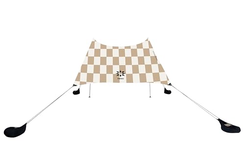 Image of Neso Grande Portable Beach Tent Sun Shelter - Lightweight Beach Shade Canopy - Easy Setup for Family Outings - Patented Reinforced Corners - UPF 50+ Sun Protection - 7ft Tall, 9 x 9ft