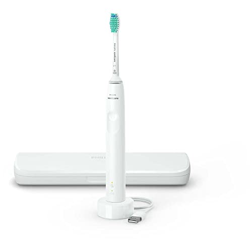 Philips Sonicare Elektrische Schallzahnbürste 3100 Serie mit integriertem Drucksensor, SmarTimer und QuadPacer, HX3673/13 weiß – Bild 3