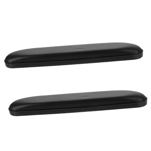 CATIEBYE 2個 車椅子用ユニバーサルアームレストパッド 長尺スポンジ肘当てクッション 滑り止め底付き ブラック 交換用快適肘枕 介護アクセ