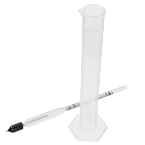 Cabilock 1set Hydrometer and Graduated Cylinder for Accurate Measurement Easy to Read Density for Baking Home Supplies for Kitchen Use Specific Tester