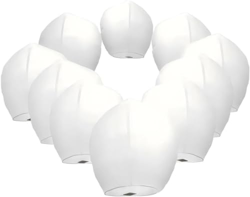 Paper Lanterns 12 Pack White,Easy to Use, Paper Lanterns were The Highlight of Party,Lantern each package is equipped with operating instructions.