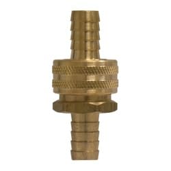 30461 Coupling Set with Knurled Nut, 1/2 in Garden Hose Barbed x 1/2 in Garden Hose Barbed, Brass (2 Pack)