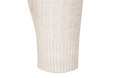 Men's Turtleneck Long Sleeve Sweater Solid Color Pullover Knitted Casual Stretch Sweater3