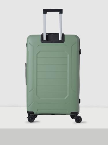 Image of Wildcraft Safara Mercury Hard Trolley Large Luggage | Durable Polycarbonate Shell | 360 Spinner Wheels | Telescopic Handle | Lightweight Check-in Travel Suitcase, Green