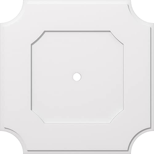 Image of Ekena Millwork CMP38LE-02000 Locke Architectural Grade PVC Contemporary Urethane Ceiling Medallions 38 inchOD x 2 inchID x 22 3 /4 inchC x 1 inchP