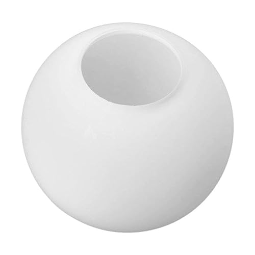 7.1 Inch Frosted White Glass Globe Lamp Shade with 2.56' Smooth Opening (No Lip) Milk Glass...