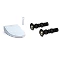 TOTO SW3084#01 WASHLET C5 Electronic Bidet Toilet Seat with PREMIST and EWATER+ Wand Cleaning, Elongated, Cotton White & THU651N, Original Version