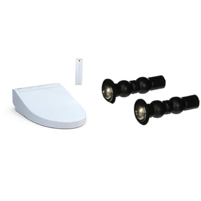 TOTO SW3084#01 WASHLET C5 Electronic Bidet Toilet Seat with PREMIST and EWATER+ Wand Cleaning, Elongated, Cotton White & THU651N, Original Version