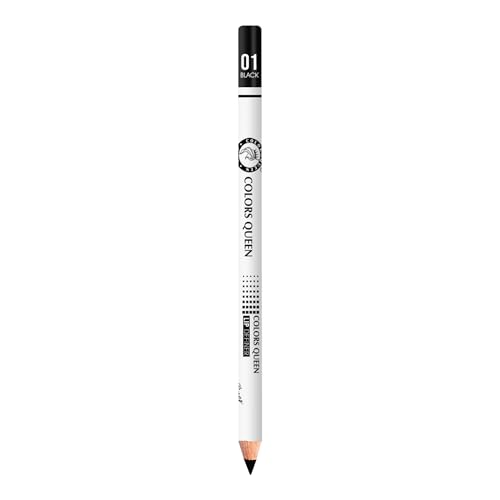 Image of Colors Queen Lip Definer Pencil | Highly Pigmented, One Swipe Smooth Application Matte Lip Liner | Long Lasting Lip Pencil (01 - Black)