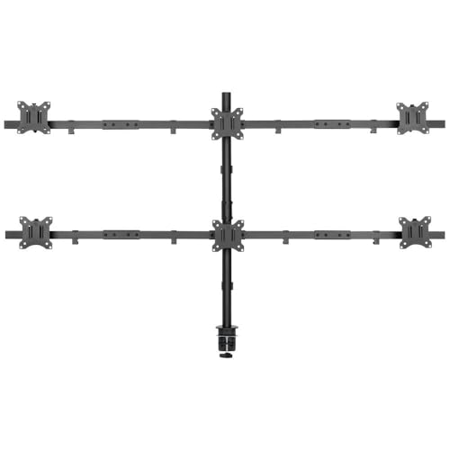 Speaka Professional Sp-Mm-1010 6 Scomparti Supporto Da Tavolo Per Monitor 43,2 Cm (17) - 81,3 Cm (32) Nero (Ral 7001)