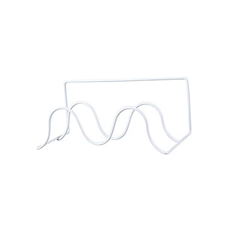 Healifty Double Layer Wall Mount Shoe Rack White Slippers Shelf Organizer for Smooth Surfaces Space Saving Design Easy Installation with Self Adhesive Hooks Heavy Duty Storage