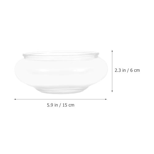 Image of Flower Glass Vase Bowl Terrarium Succulent Planter: Glass Vase Bowl Hydroponic Planter Floral Container Fish Clear Bubble Floating Candle