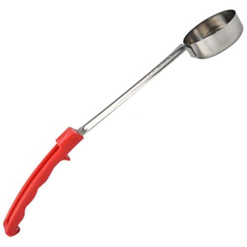 Unomor Heavy Duty Pizza Sauce Spoon Multi-use Kitchen Ladle Plastic Handle Easy Clean Stainless Steel Construction