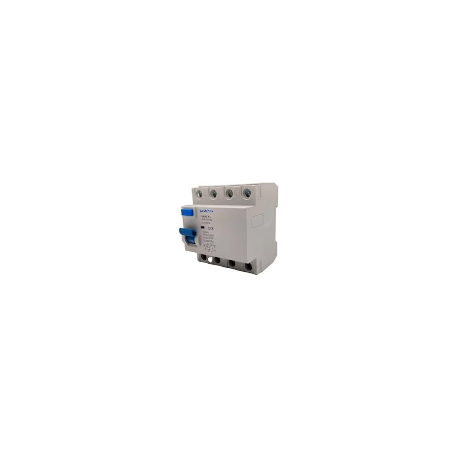 interrupteur différentiel type a fi super immunisé si, 30 ma, 4p, 63 a, 6ka | type a 6ka | 30ma | certificat ce | 240/415v ca | 72mm x 66mm x 83mm | rasmacor