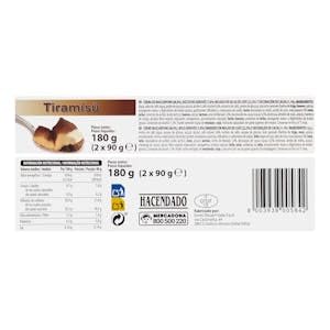 Tiramisú Hacendado 2 ud. x 90 g Pack 2