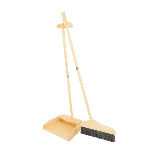 ROMISBABA Juego De Recogedor Y Escoba para Limpieza del Hogar Esencial Escoba con Mango para Suelo Kit De Escoba Y Recogedor para Interiores