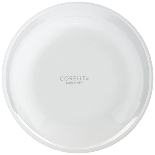 Corelle Vitrelle 28-Oz Bowl, Triple Layer Glass And Chip Resistant, Easy-To-Clean, Lightweight Round Bowl, Red Rim Band #TOP2