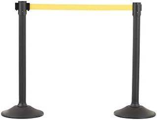 US Weight Sentry Stanchion – 6.5' Retractable Yellow Belt (2-Pack)