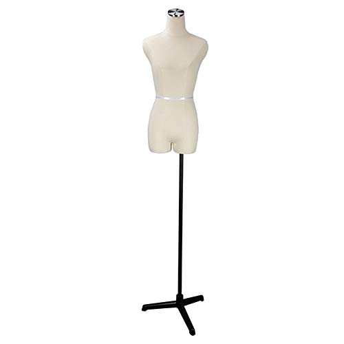 XDAWQP Maniquí de exhibición, Busto de maniquí, Ropa, Torso, escaparate, Modelo Femenino de Media Longitud, Altura Ajustable.