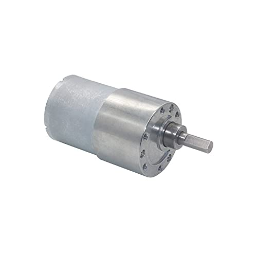 ZSBLXHHJD DC DIY Motor 37mm 12v 24v Corriente Continua Diámetro Caja de Engranajes Reductora Motor Eje excéntrico Torque Alto Reductor Metal 7RPM-1600RPM Motor de Engranajes Cover