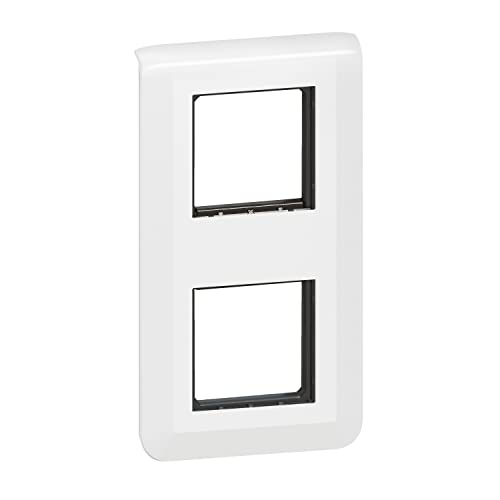Legrand - Plaque Mosaic avec support pour 2 x 2 modules montage vertical - blanc