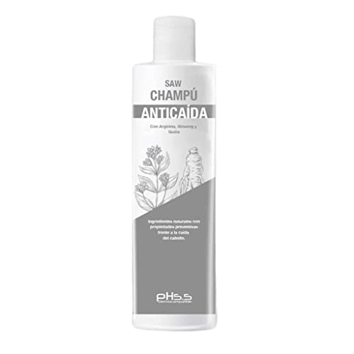 Champú AntiCaída con Arginina, Ginseng y Quina. Ingredientes Naturales PH 5.5 Sin parabenos