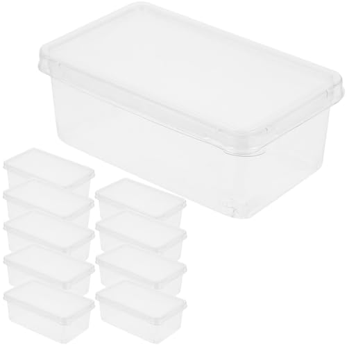 10pcs Cake Box Clear Tiramisu Box To Go Food Containers Bakery Carrier Packing Small Cake Holder Plastic Container with Lid Clear Cake Carrier Disposable Charcuterie Boxes for Cake, Pastry,Dessert