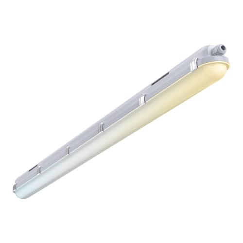 Glitgate 4FT LED Vapor Tight Light, 40W-50W-60W Selectable, 3CCT Adjustable 4000K-6000K, 6600LM, IP65 Waterproof, ETL Listed Vapor Proof 120V LED Shop Light for Garage, Warehouse, Car Wash