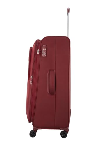 Image of VIP Unicorn Nxt 8W Str 80 Cm | Check-in Polyester Soft Sided 8 Wheels Spinner Trolleys (Large) (RED)