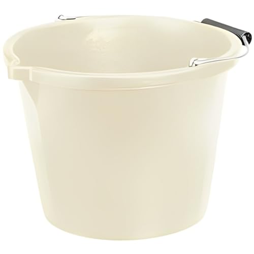 Portal AE Plastic Bucket 20L Bucket with Handle Plasticware Leak-proof Bucket Sturdy Long Lasting Design White