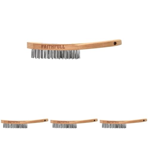 Faithfull FAI6804F Heavy-Duty Scratch Brush Four Row (Pack of 4)