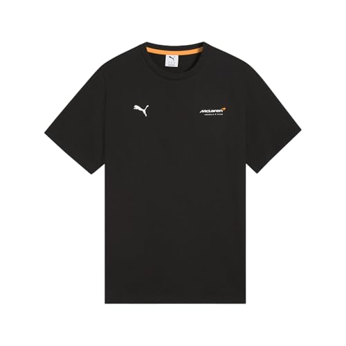 PUMA Mens Mclaren Racing Graphic Crew Neck Short Sleeve Casual Tops Casual - Black - Size L