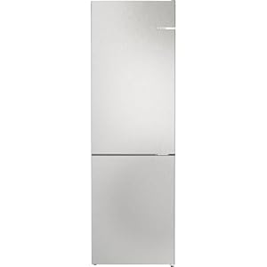 Bosch KGN362LBF Series 4 Fridge Freezer 186 x 60 cm 218 L Fridge + 103 L Freezer Stainless Steel Look NoFrost VitaFresh XXL for Extended Freshness