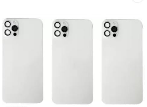 Image of Back Pasteable sillicon Premium Converters Compatible with Apple iPhone iPh- 12 Convert to Apple iPhone 15 Pro Converter Sheet with Logo. - Pack of 1 (White)