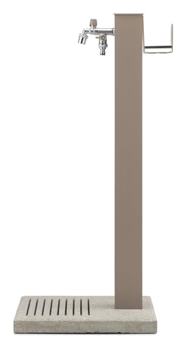 Fontana da Giardino con Rubinetto Base e Portagomma Belfer 42/QRRB Tortora