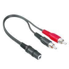 Di i stereo erkek rca kablo aux rca  evirici 30 cm di i aux erkek rca kablo