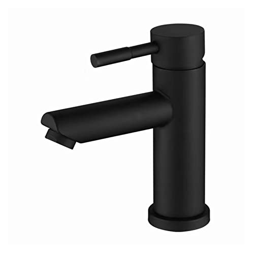 Grifo de baño cromado negro monomando mod 2236 con agua fría y caliente 7