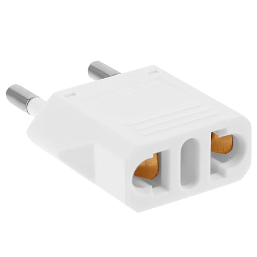 GALPADA Adaptador de Viaje Europeo Enchufe Americano, Convertidor de Corriente 6 Uso en Europa, Cobre y Diseño Compacto para Negocios