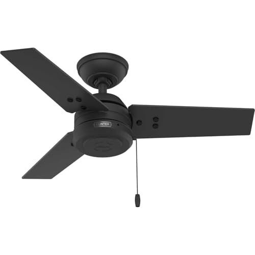 Image of Hunter 36 inch Cassius Indoor /Outdoor Ceiling Fan, Pull Chain, Fresh White